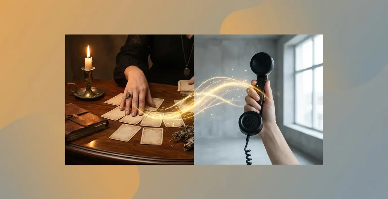 Connessione energetica tra cartomante e consultante attraverso il telefono
