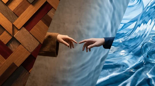 Coppia che rappresenta l'equilibrio dinamico tra stabilità e libertà attraverso elementi simbolici