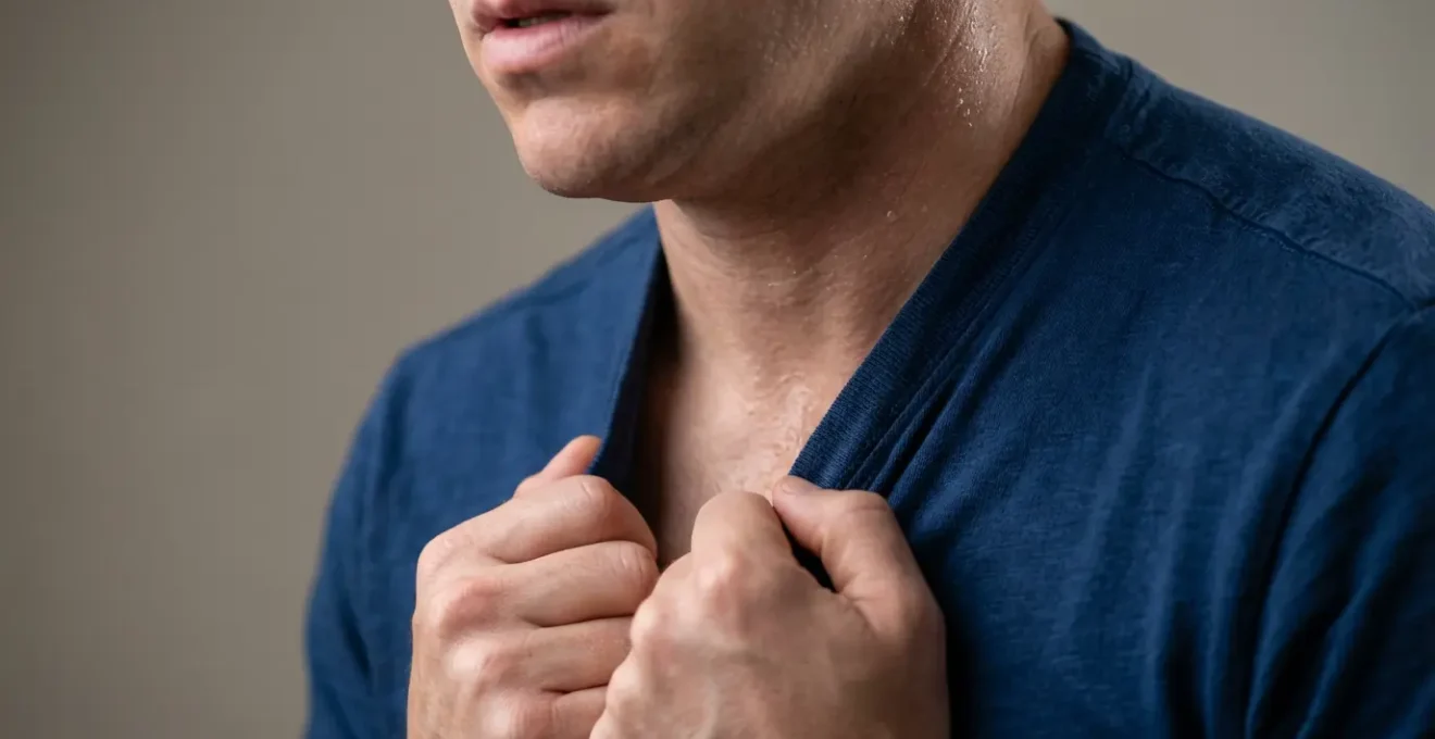 Persona che sperimenta iperventilazione con rappresentazione visiva del respiro affannoso