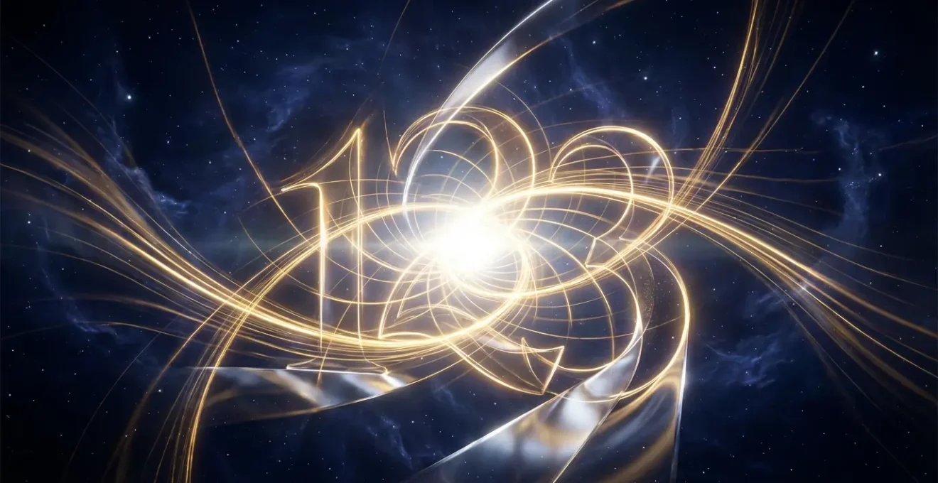 Portale cosmico con numeri maestri 11, 22 e 33 in energia dorata che convergono verso un punto centrale di luce, evocando un consulto spirituale via email