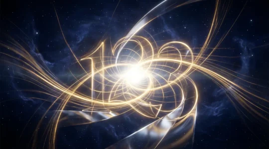 Portale cosmico con numeri maestri 11, 22 e 33 in energia dorata che convergono verso un punto centrale di luce, evocando un consulto spirituale via email