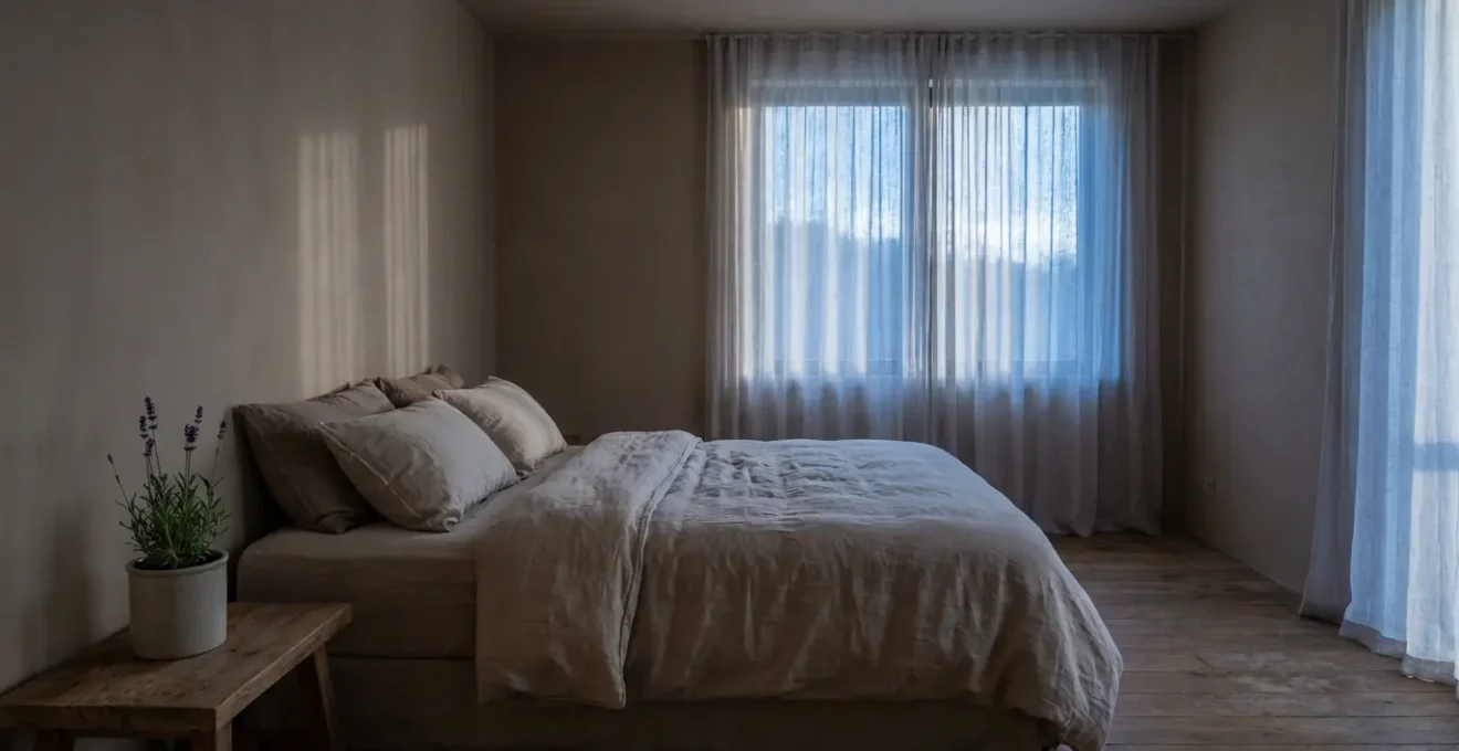 Ambiente sereno per il riposo notturno con atmosfera rilassante